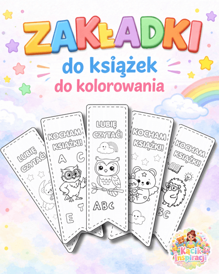 Zakładki do książek do kolorowania ✨📚