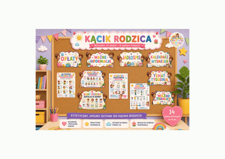 🌸 KĄCIK DLA RODZICA – PAKIET DEKORACYJNO-INFORMACYJNY 