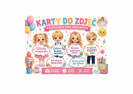 KARTY DO ZDJĘĆ ROZPOCZĘCIE ROKU✨